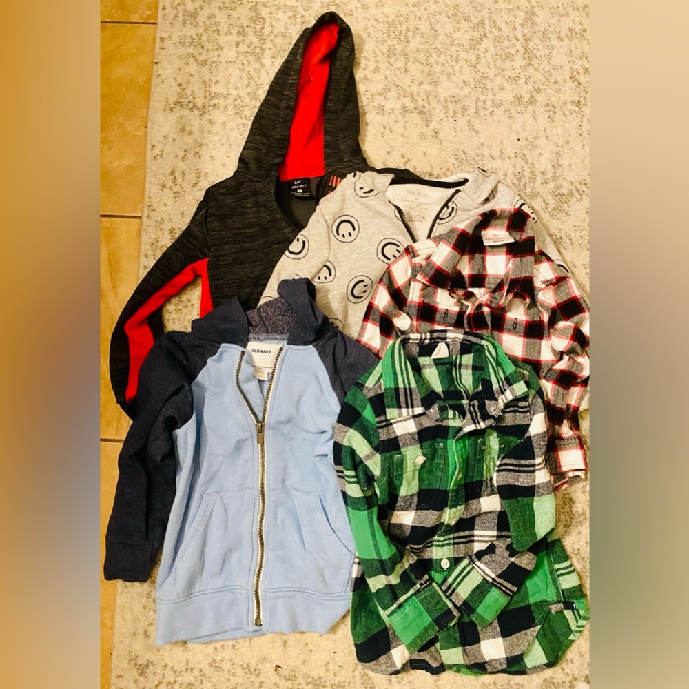 4t Boys Lot - zip up and button up long sleeve tops